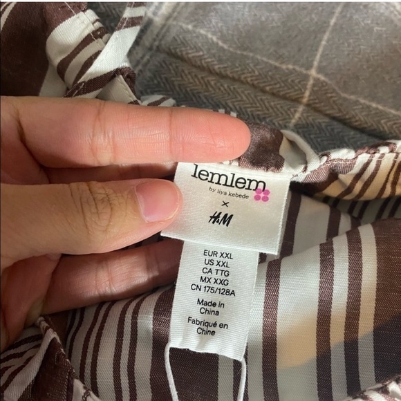 H&M x Lemlem Crop Top XXL NWT Striped Lyocell-Blend Blogger Fav African Designer - Picture 12 of 14